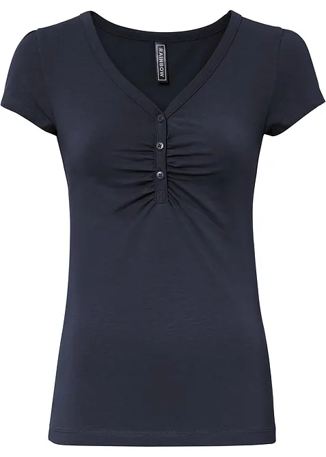 Maglia con bottoni e cotone biologico, bonprix