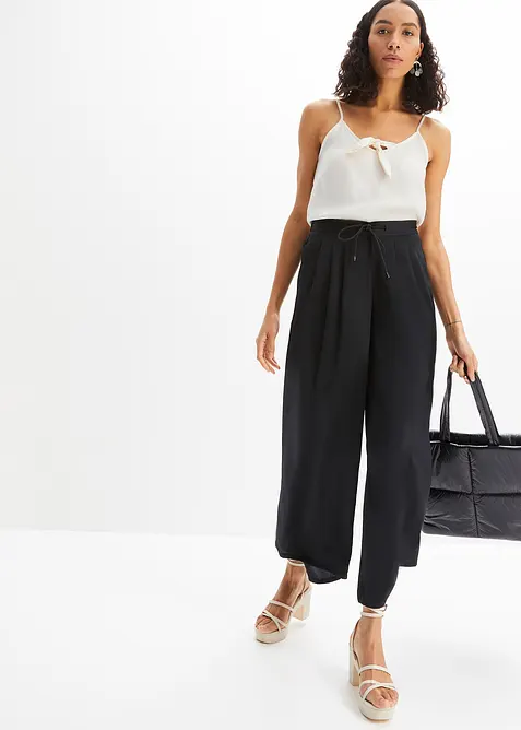 Pantaloni culotte in satin fluente, bonprix