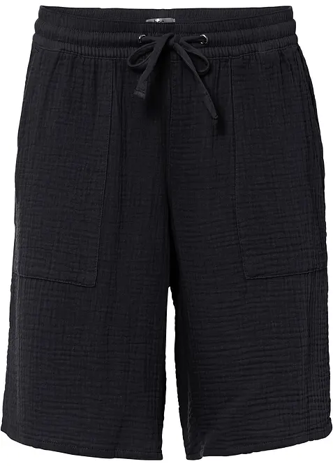 Bermuda in mussola con elastico in vita, bonprix