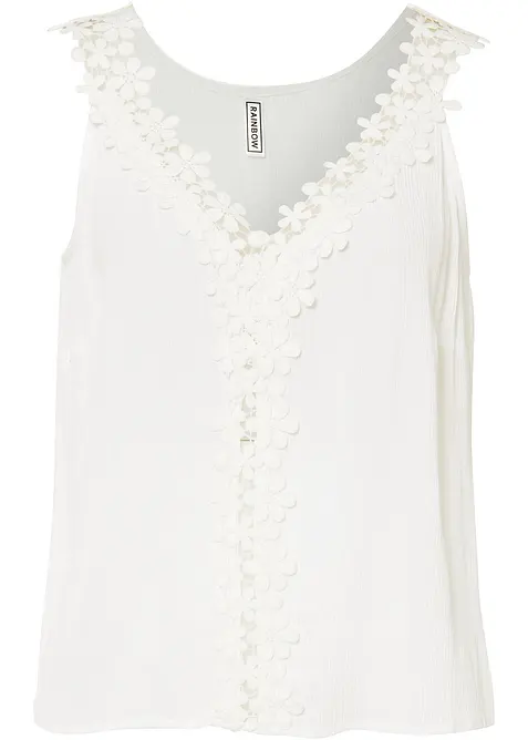 Top in crinkle operato, bonprix