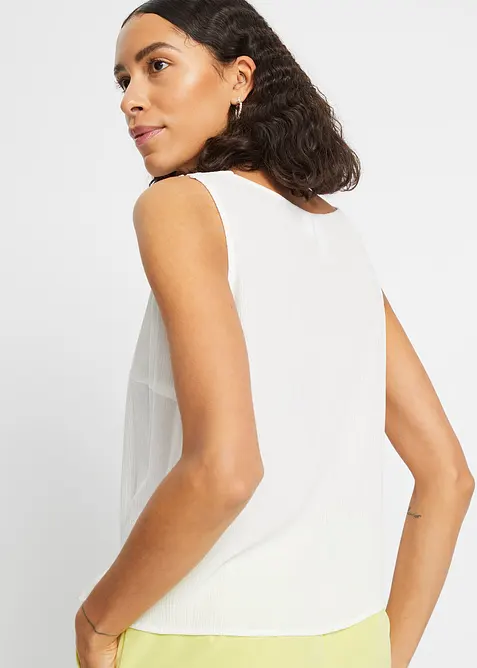 Top in crinkle operato, bonprix