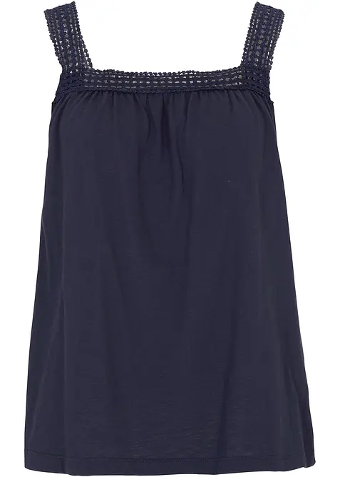 Top ampio con spalline in pizzo, bonprix