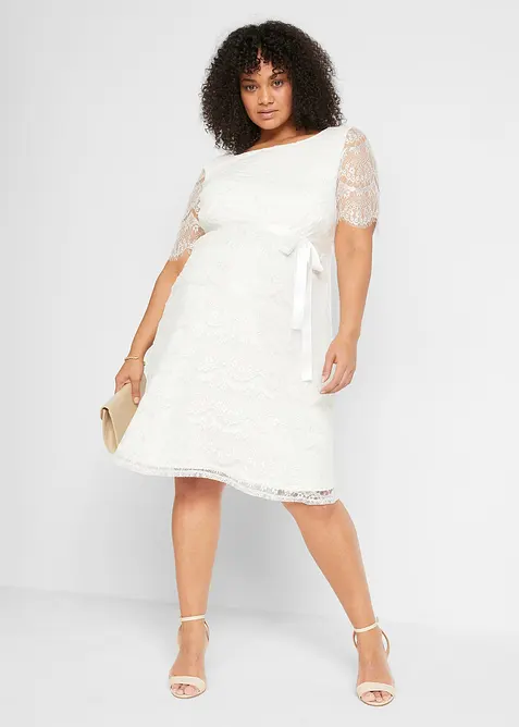 Abito da sposa prémaman 2 in 1 in pizzo, indicato per l'allattamento, bonprix