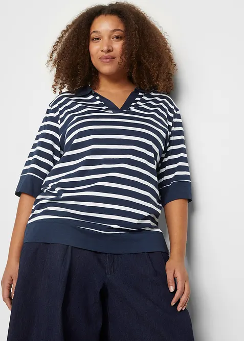 Polo in misto cotone e viscosa, bonprix