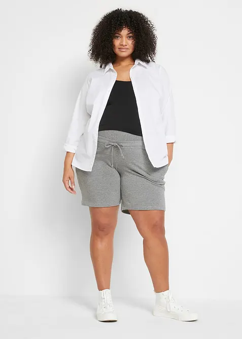 Bermuda pr&eacute;maman in felpa morbida (pacco da 2), bonprix