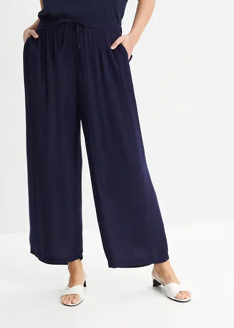 Pantaloni larghi in viscosa fluente, bonprix