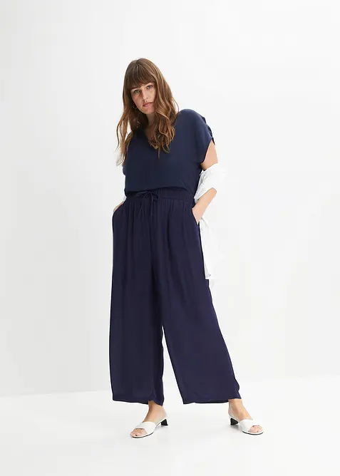 Pantaloni larghi in viscosa fluente, bonprix