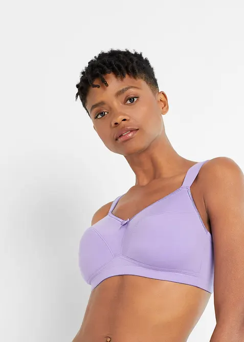 Reggiseno senza ferretto con cotone (pacco da 3), bonprix
