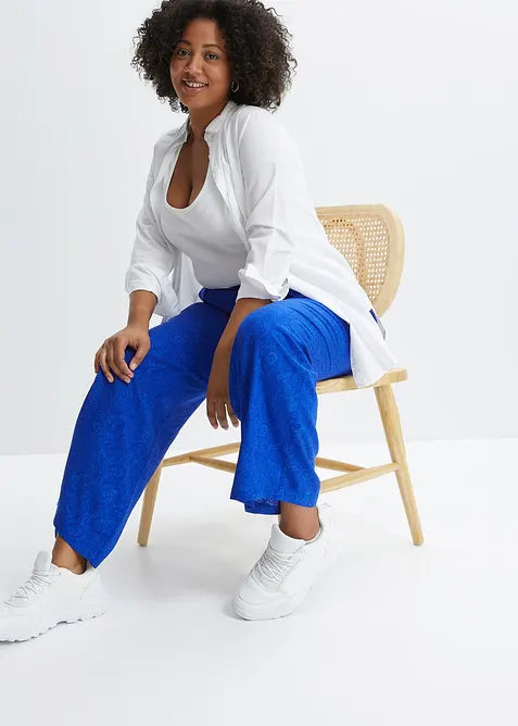 Pantaloni a palazzo in viscosa fluente, bonprix