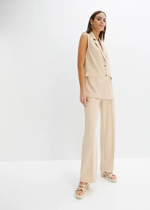 Pantaloni con elastico in vita in interlock robusto, bonprix