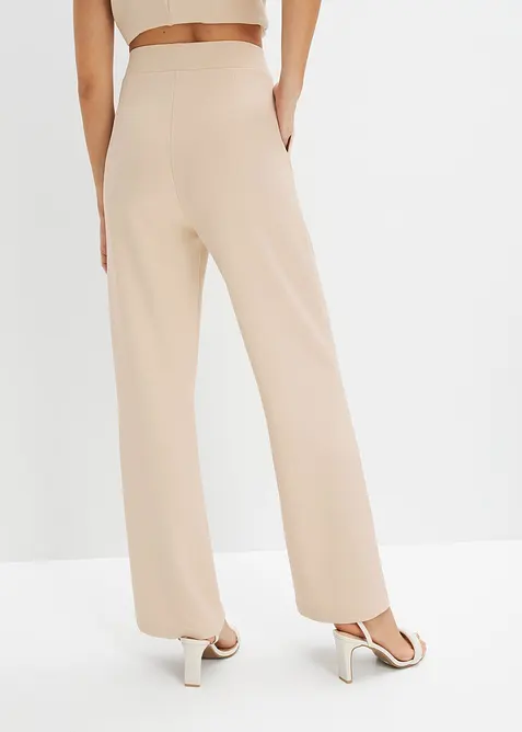 Pantaloni con elastico in vita in interlock robusto, bonprix