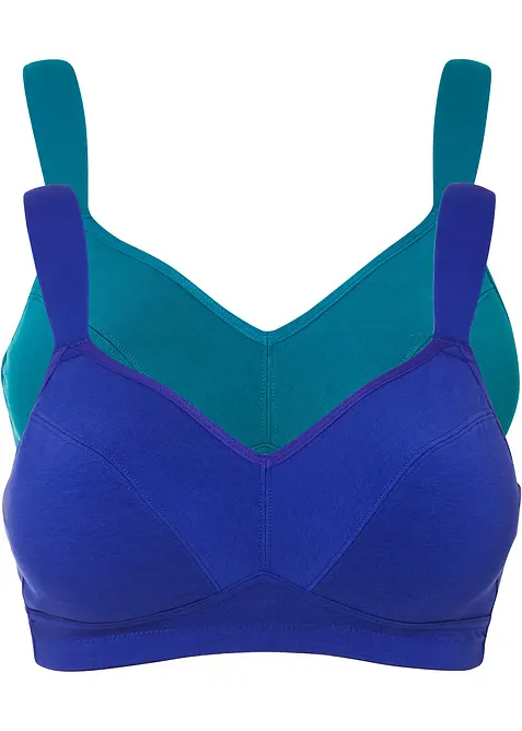 Reggiseno senza ferretto con cotone biologico (pacco da 2), bonprix