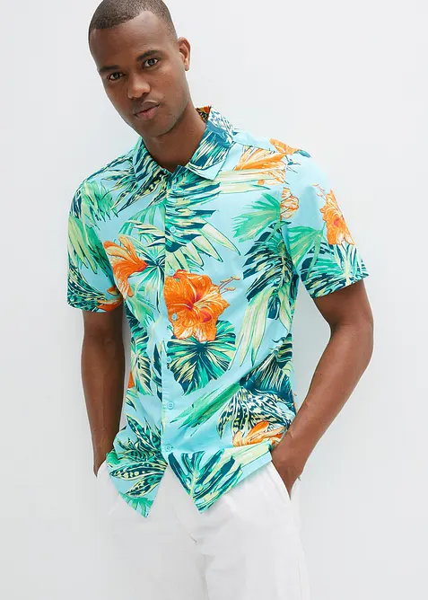 Camicia a maniche corte in puro cotone, bonprix