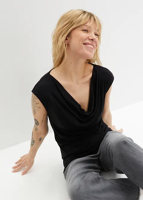 Top in misto viscosa, bonprix