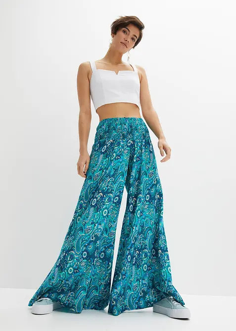 Pantaloni a palazzo in viscosa fluente, bonprix