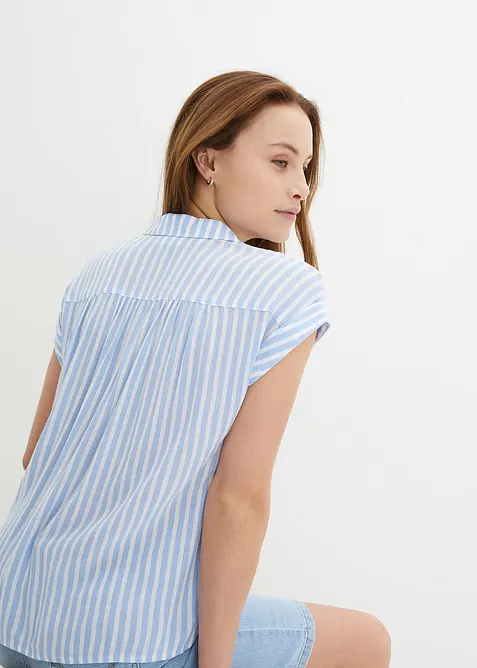 Blusa a maniche corte in viscosa fluente, bonprix