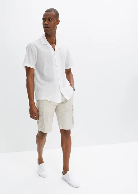 Bermuda cargo con elastico in vita e cintura, regular fit, bonprix