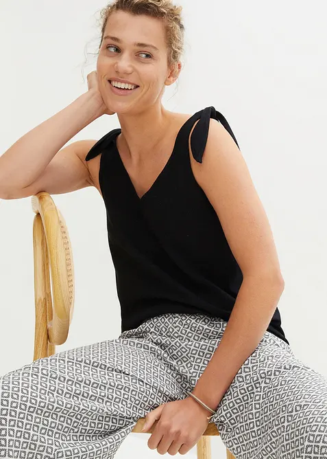 Top con nodi in cotone biologico, bonprix