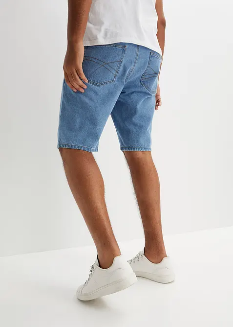 Bermuda in jeans con girovita elasticizzato, classic fit, bonprix