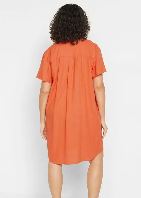 Abito tunica in misto lino leggero, bonprix