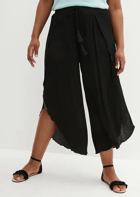 Pantaloni in crinkle strutturato, bonprix