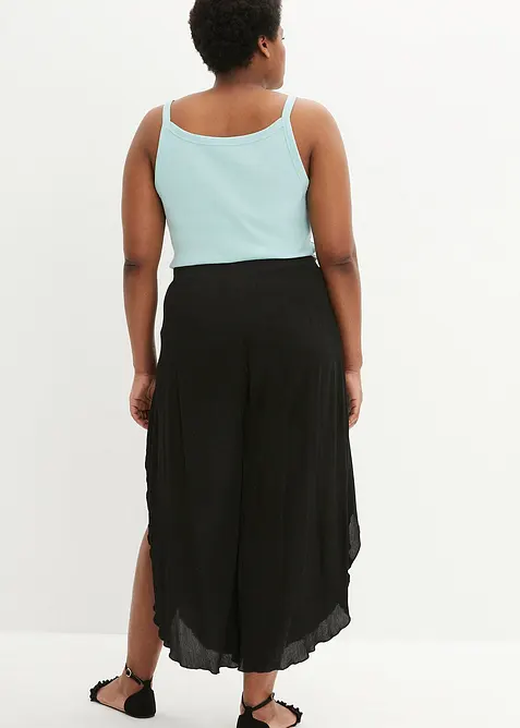 Pantaloni in crinkle strutturato, bonprix