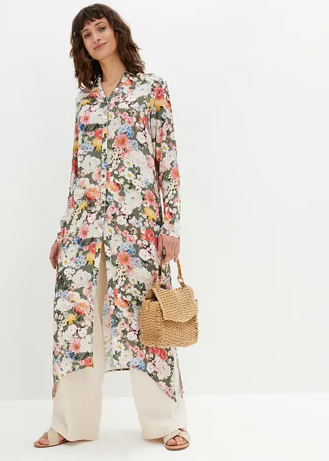 Camicia lunga in viscosa fluente, bonprix