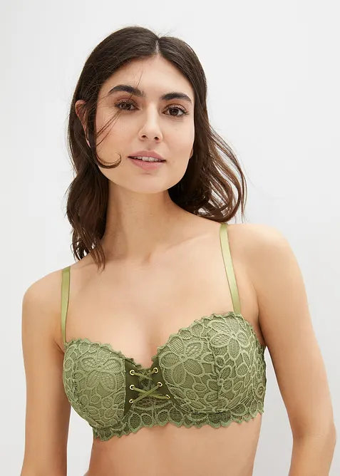 Reggiseno a balconcino in pizzo fine, bonprix