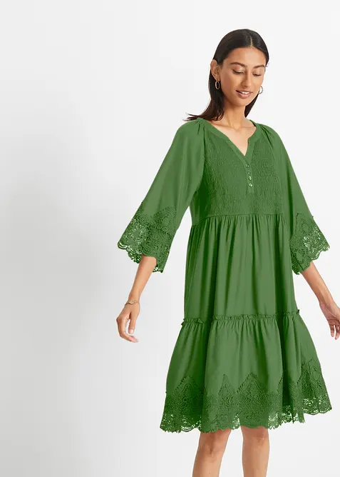 Abito chemisier con pizzo, bonprix