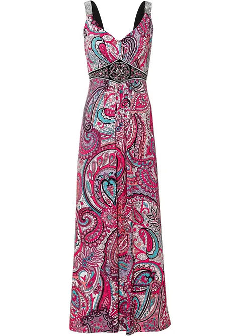 Abito lungo con applicazioni, bonprix