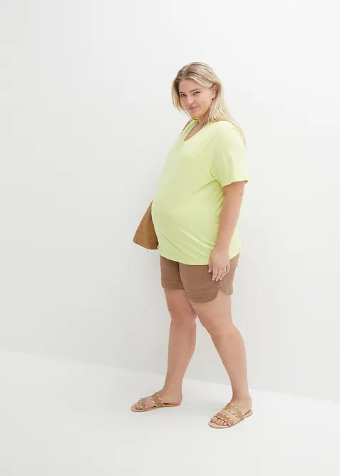 Shorts pr&eacute;maman in mussola di puro cotone, bonprix