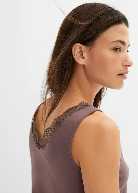 Pigiama estivo con pizzo delicato, bonprix