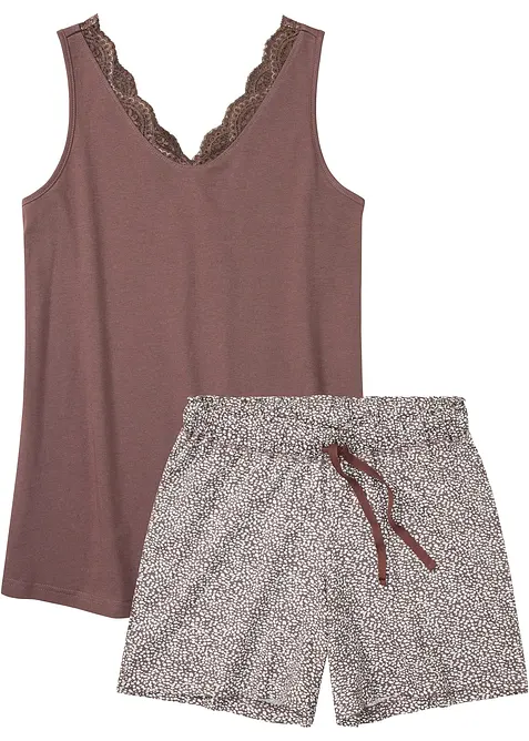Pigiama estivo con pizzo delicato, bonprix