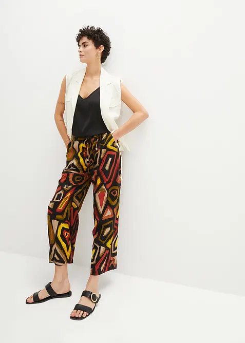 Pantaloni culotte in viscosa fluente, bonprix