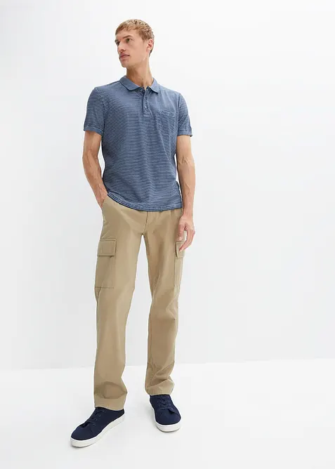 Polo a maniche corte in look lavato, bonprix