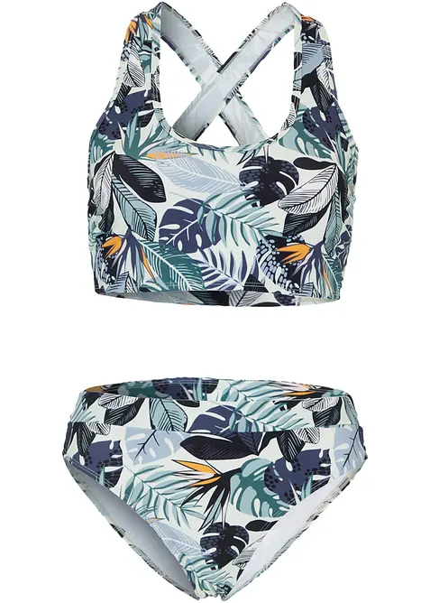 Bikini a bustier con spalline incrociate (set 2 pezzi), bonprix