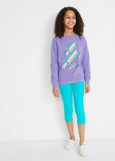 Leggings a pinocchietto in misto cotone elasticizzato (pacco da 2), bonprix