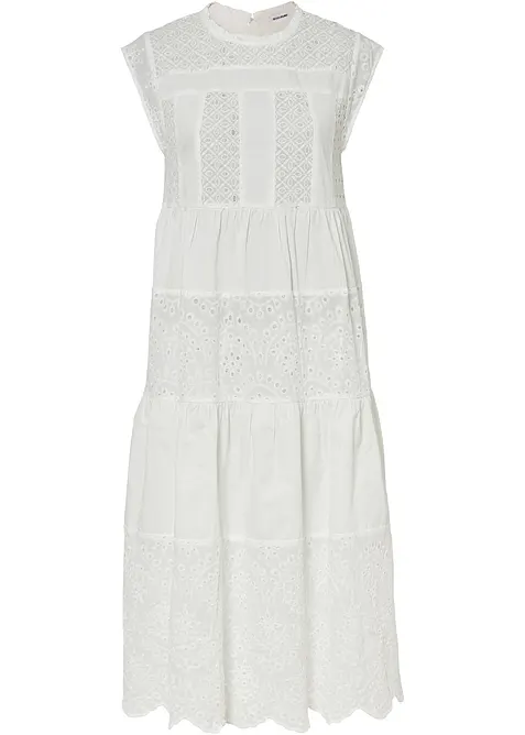 Abito midi con pizzo, bonprix