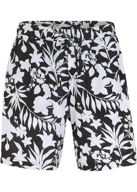Shorts larghi in viscosa con cinta comoda, vita alta, bonprix