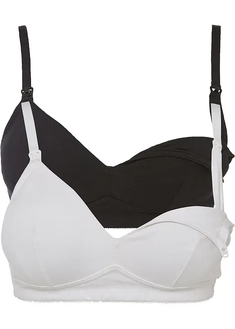 Reggiseno da allattamento senza ferretto con cotone biologico (pacco da 2), bonprix