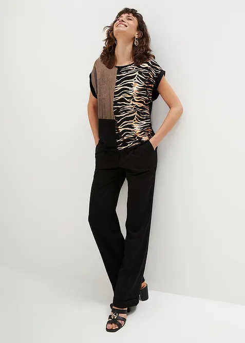 Maglia con effetto patchwork, bonprix