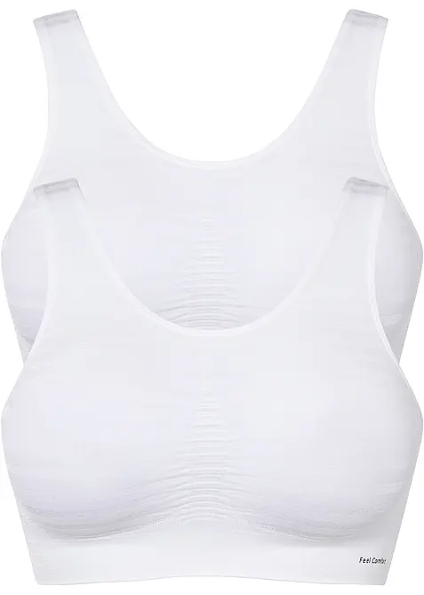 Reggiseno bustier senza cuciture Feel Comfort (pacco da 2), bonprix