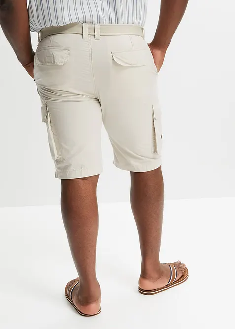 Bermuda cargo con elastico in vita e cintura, regular fit, bonprix