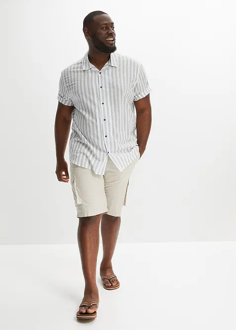 Bermuda cargo con elastico in vita e cintura, regular fit, bonprix