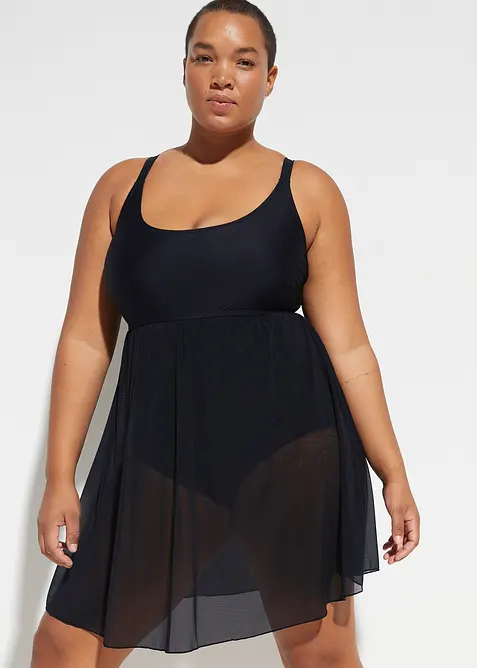 Abito da bagno con mesh trasparente, bonprix