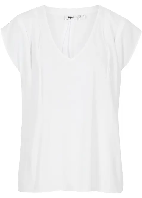 Blusa a maniche corte con scollatura a V, bonprix