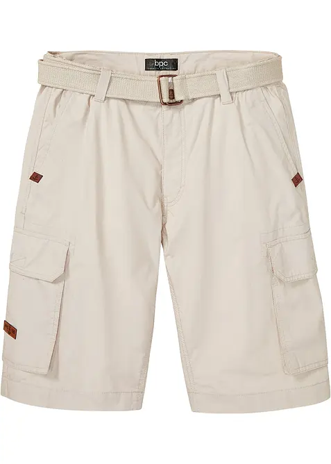Bermuda cargo con elastico in vita e cintura, regular fit, bonprix