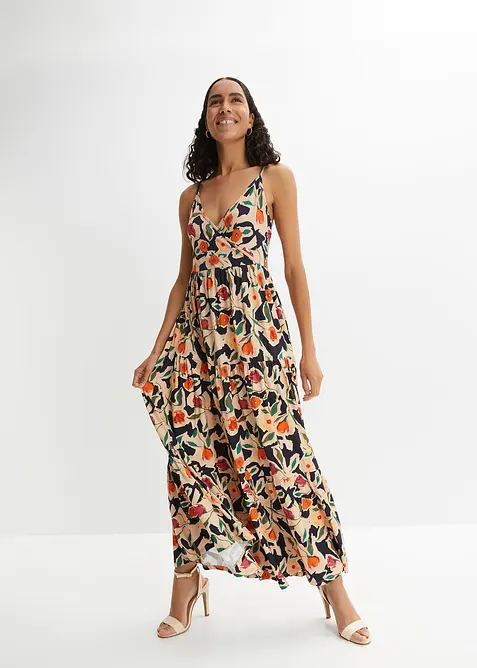 Abito lungo in morbido misto viscosa, bonprix