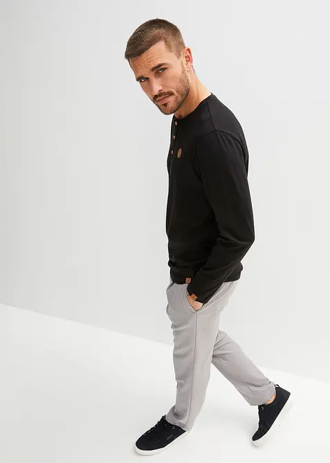 Maglia serafino a maniche lunghe in puro cotone biologico (pacco da 2), bonprix