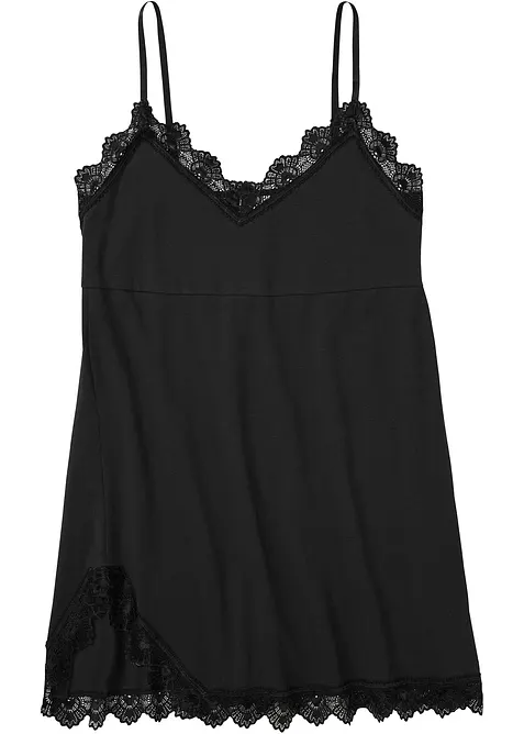 Camicia da notte corta con pizzo delicato, bonprix